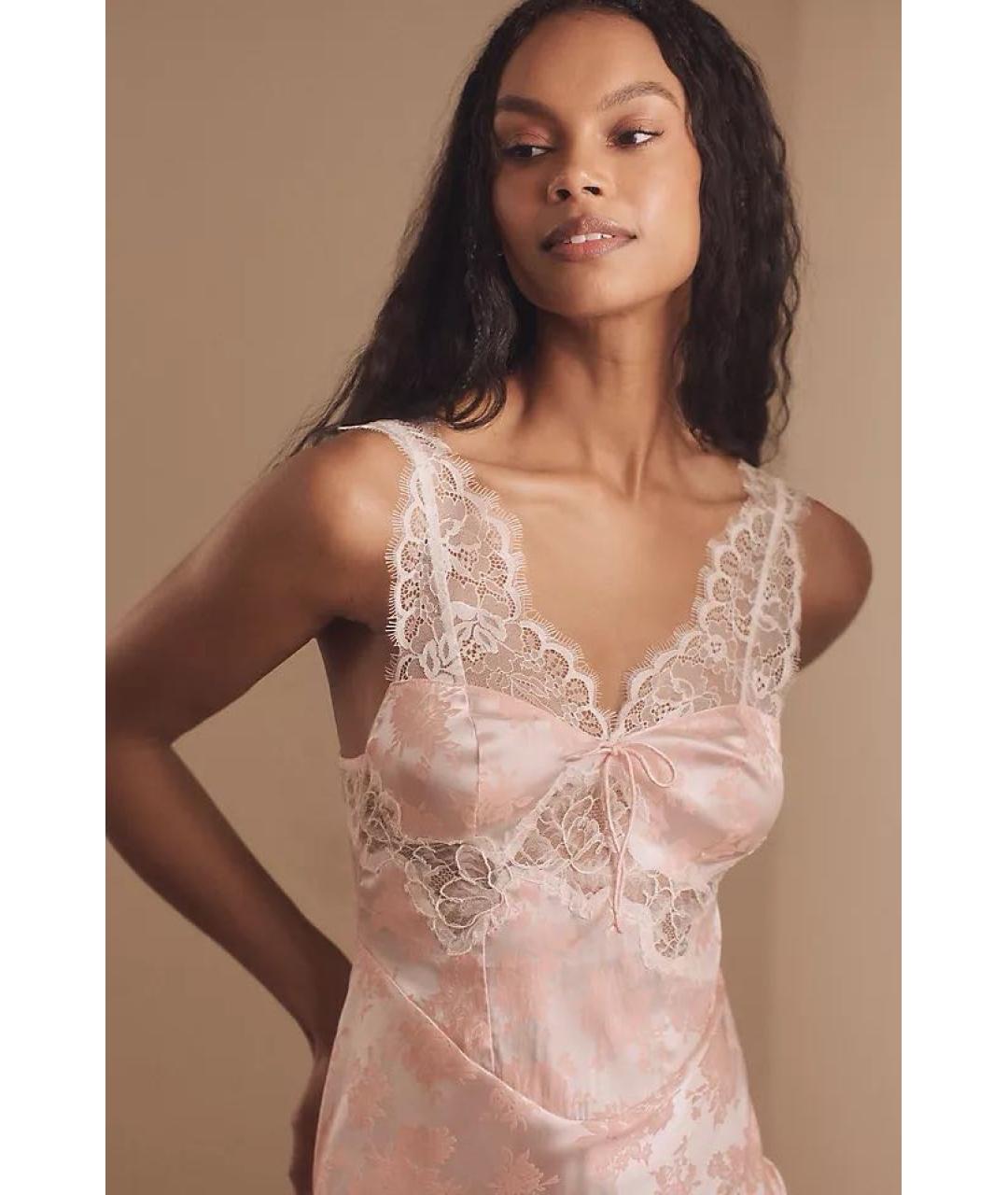 FOR LOVE AND LEMONS Коралловое повседневное платье, фото 4