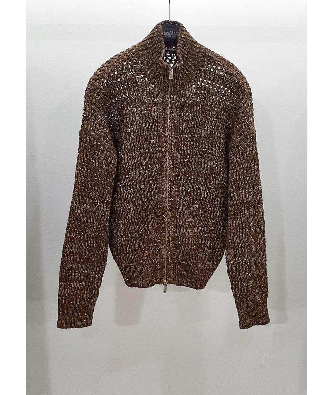 MAX MARA STUDIO Коричневый джемпер / свитер, фото 3