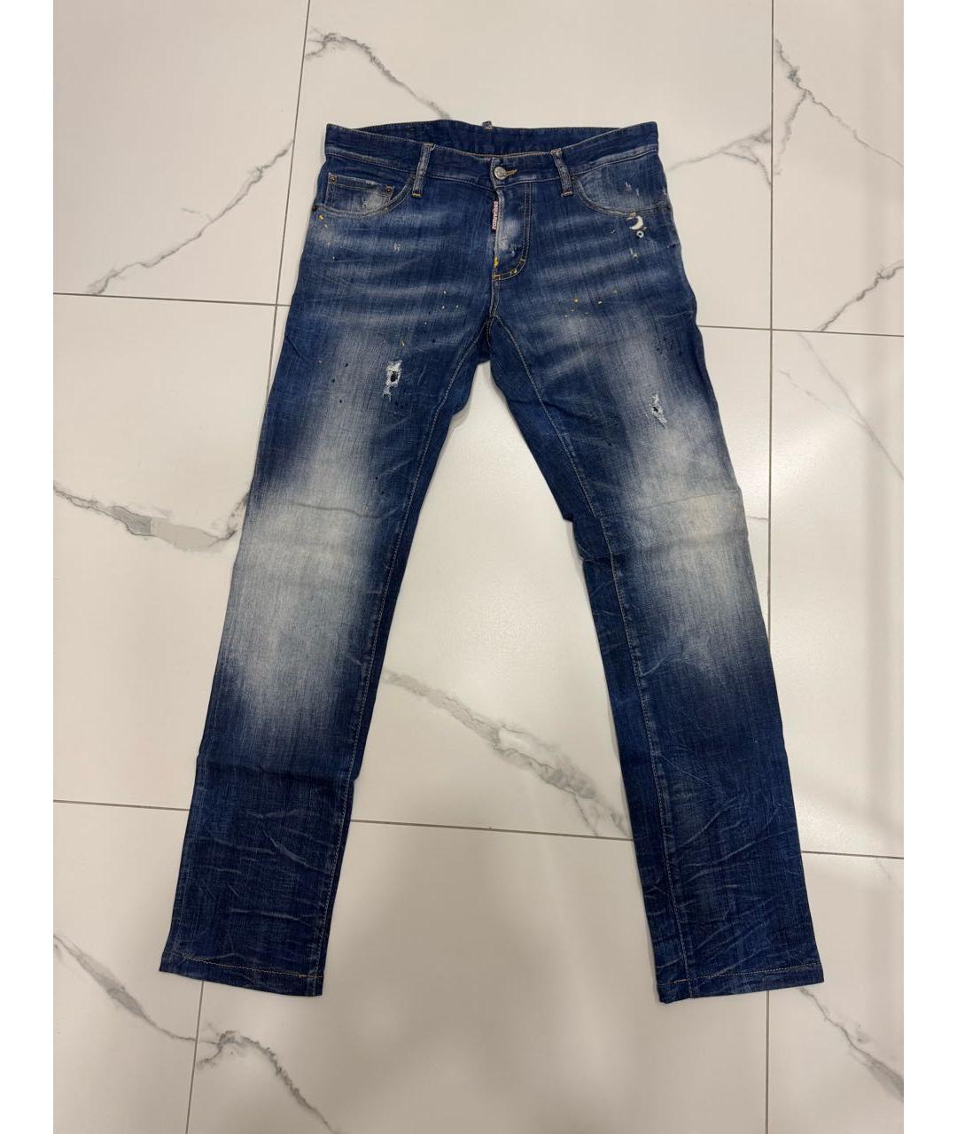 DSQUARED2 Голубые хлопковые джинсы скинни, фото 5