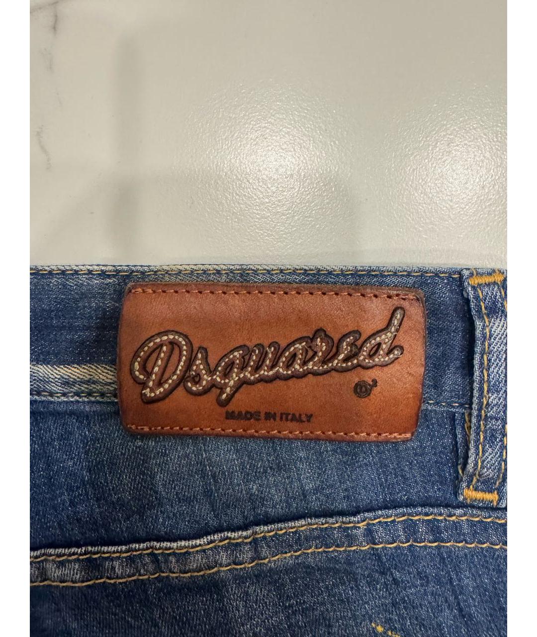 DSQUARED2 Голубые хлопковые джинсы скинни, фото 4