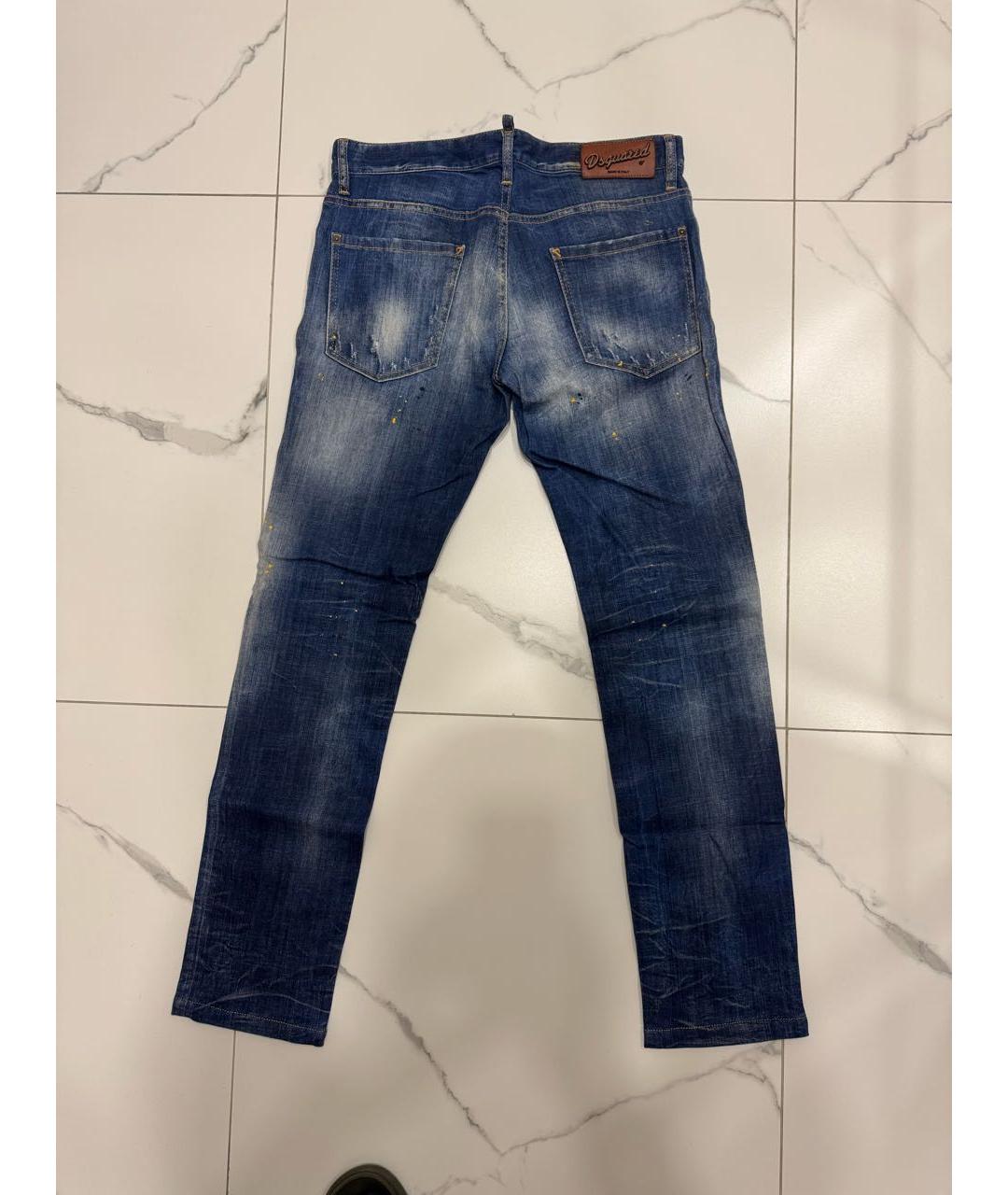 DSQUARED2 Голубые хлопковые джинсы скинни, фото 2