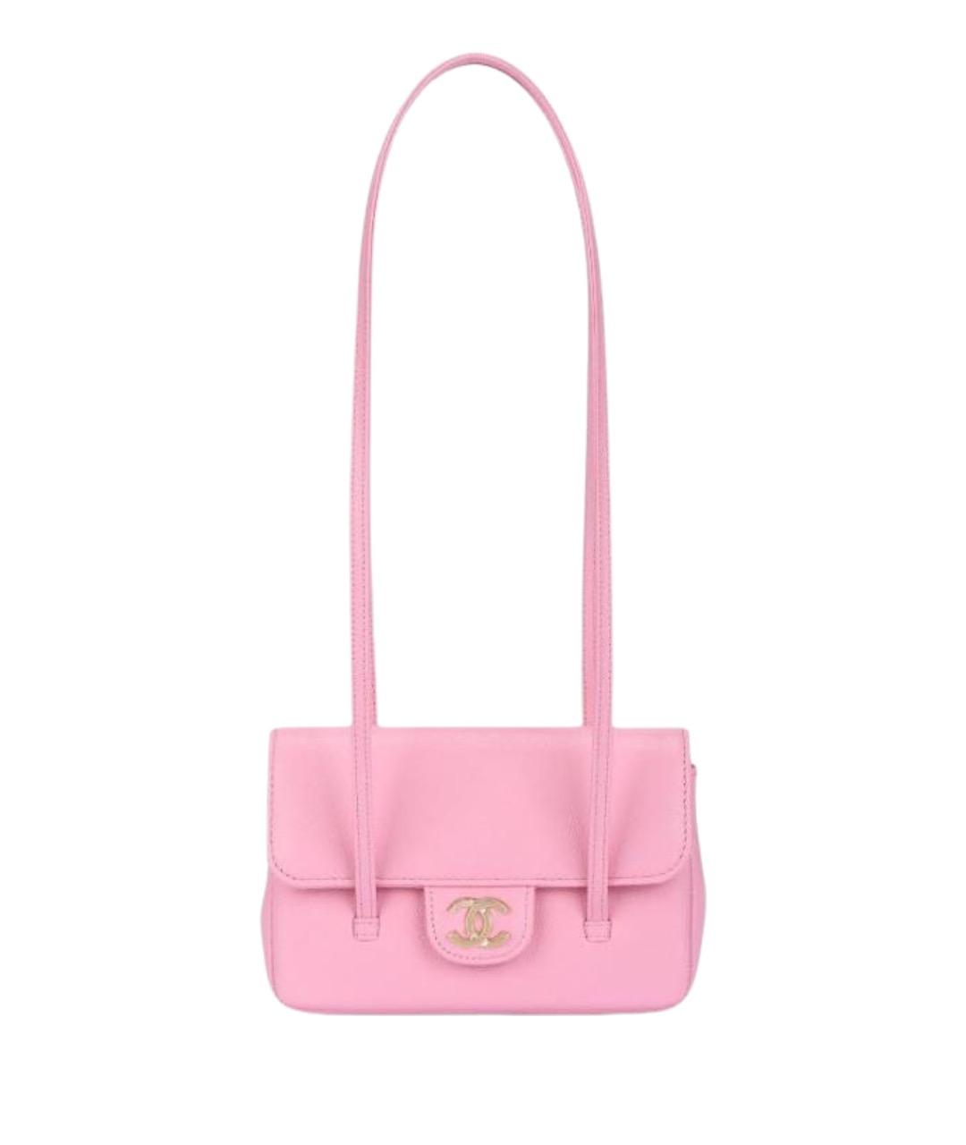 CHANEL Розовая кожаная сумка через плечо, фото 1
