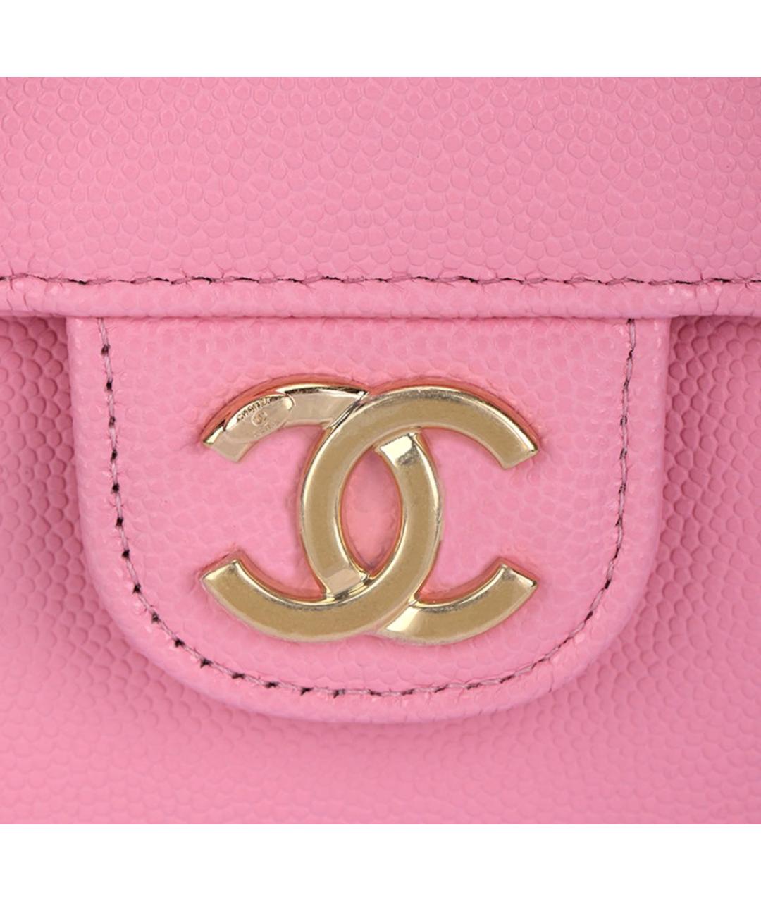 CHANEL Розовая кожаная сумка через плечо, фото 4