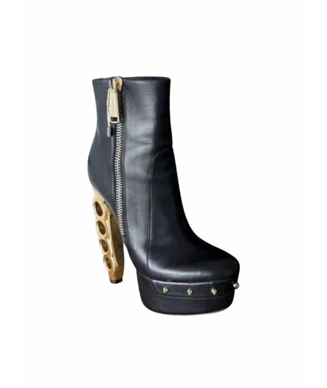 DSQUARED2 Черные кожаные ботильоны, фото 1