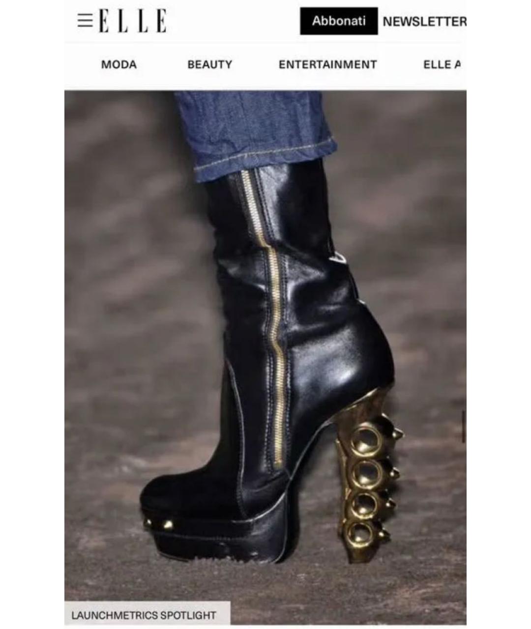 DSQUARED2 Черные кожаные ботильоны, фото 6