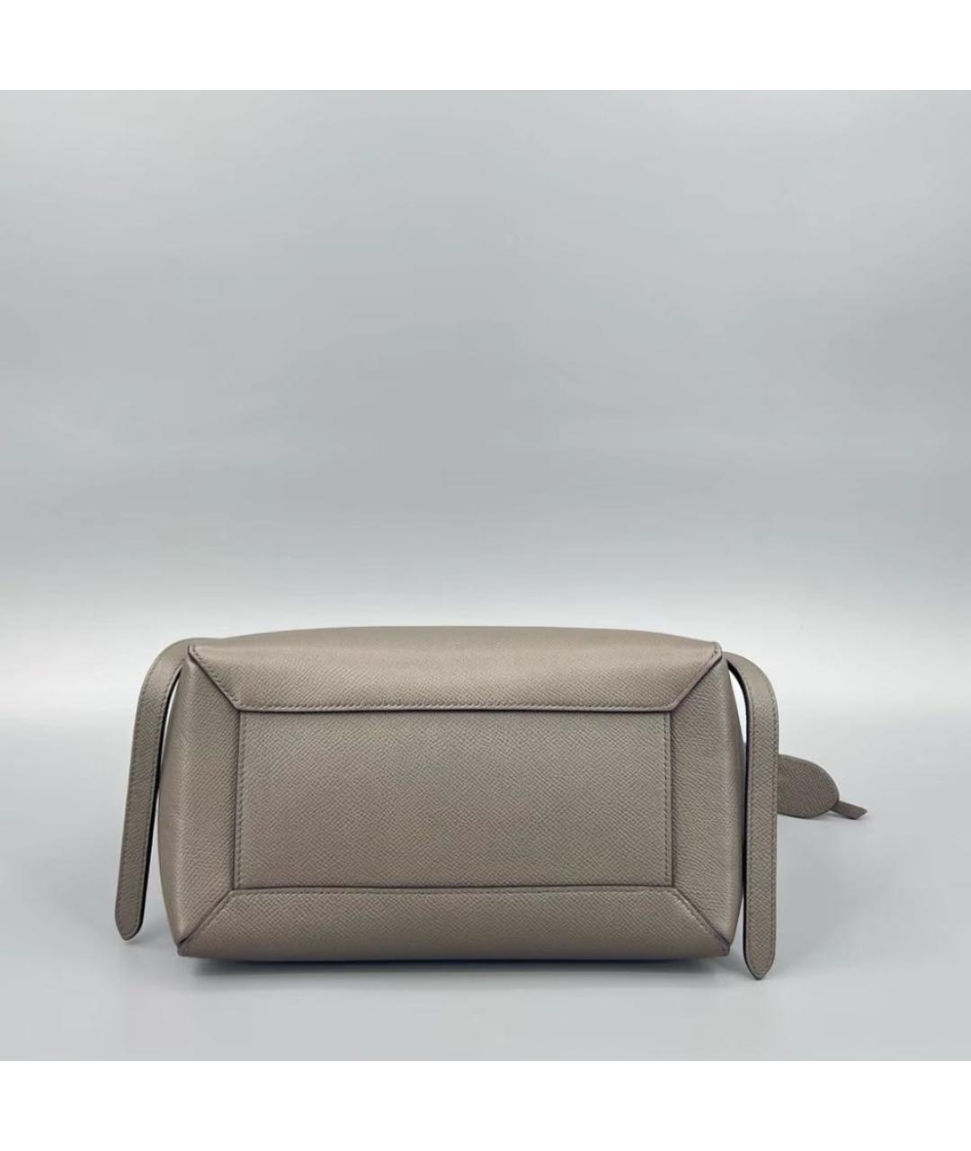 CELINE Серая кожаная сумка через плечо, фото 5