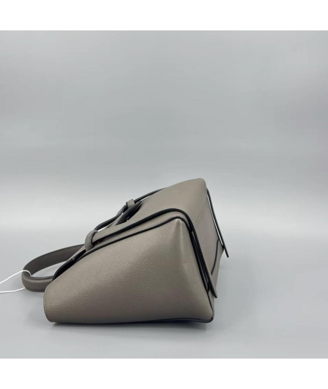 CELINE Серая кожаная сумка через плечо, фото 4