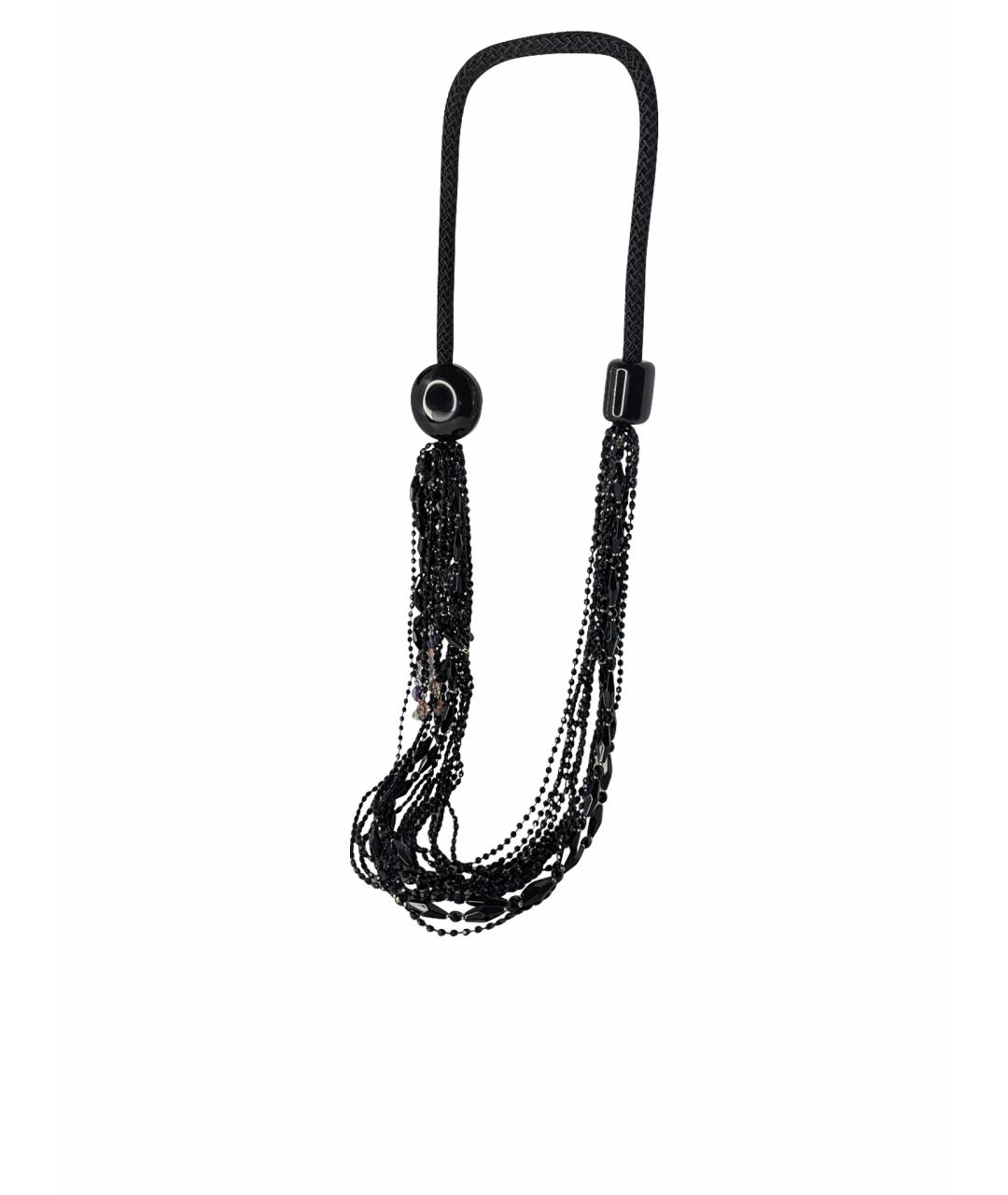 GIORGIO ARMANI Черное колье из бисера, фото 1