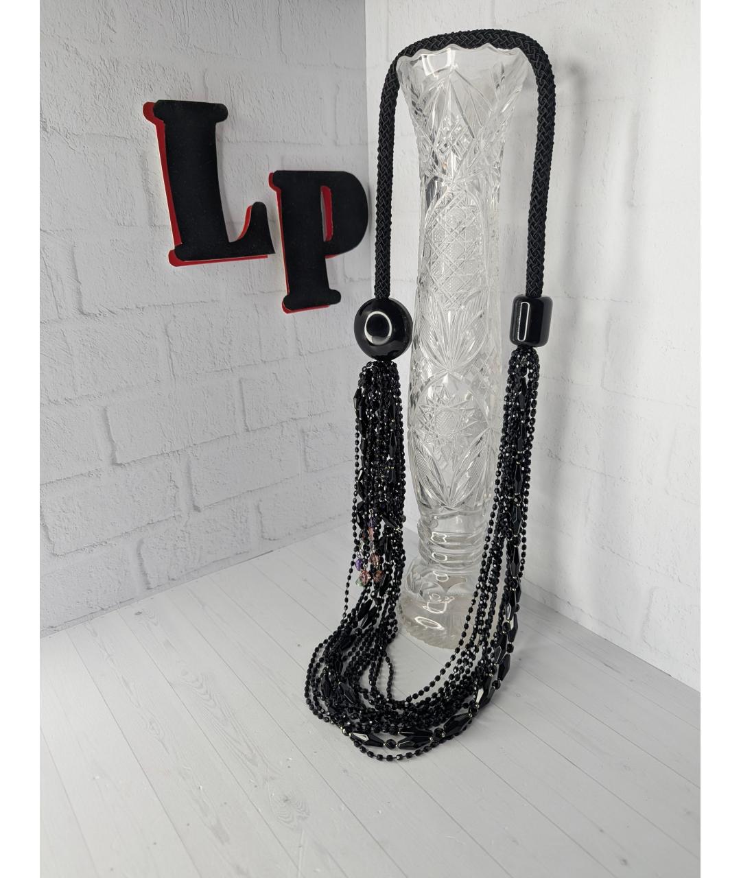 GIORGIO ARMANI Черное колье из бисера, фото 6