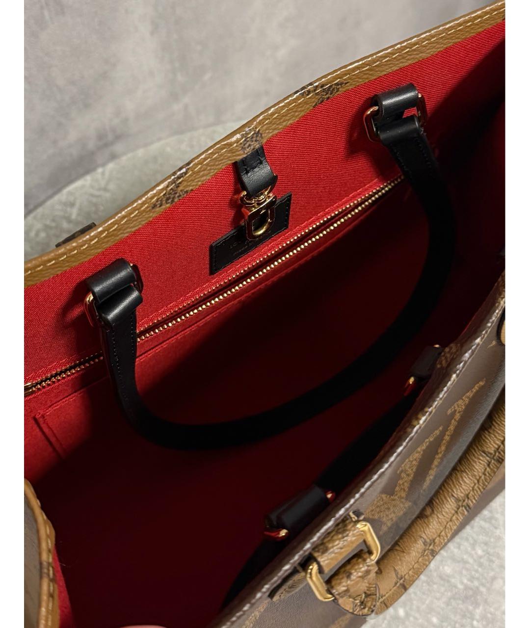 LOUIS VUITTON Коричневая сумка тоут, фото 4