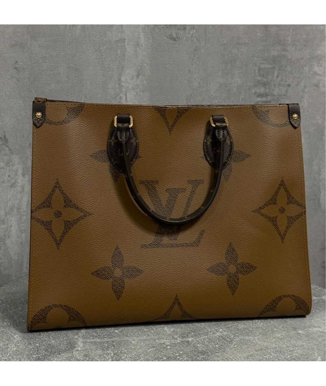 LOUIS VUITTON Коричневая сумка тоут, фото 7