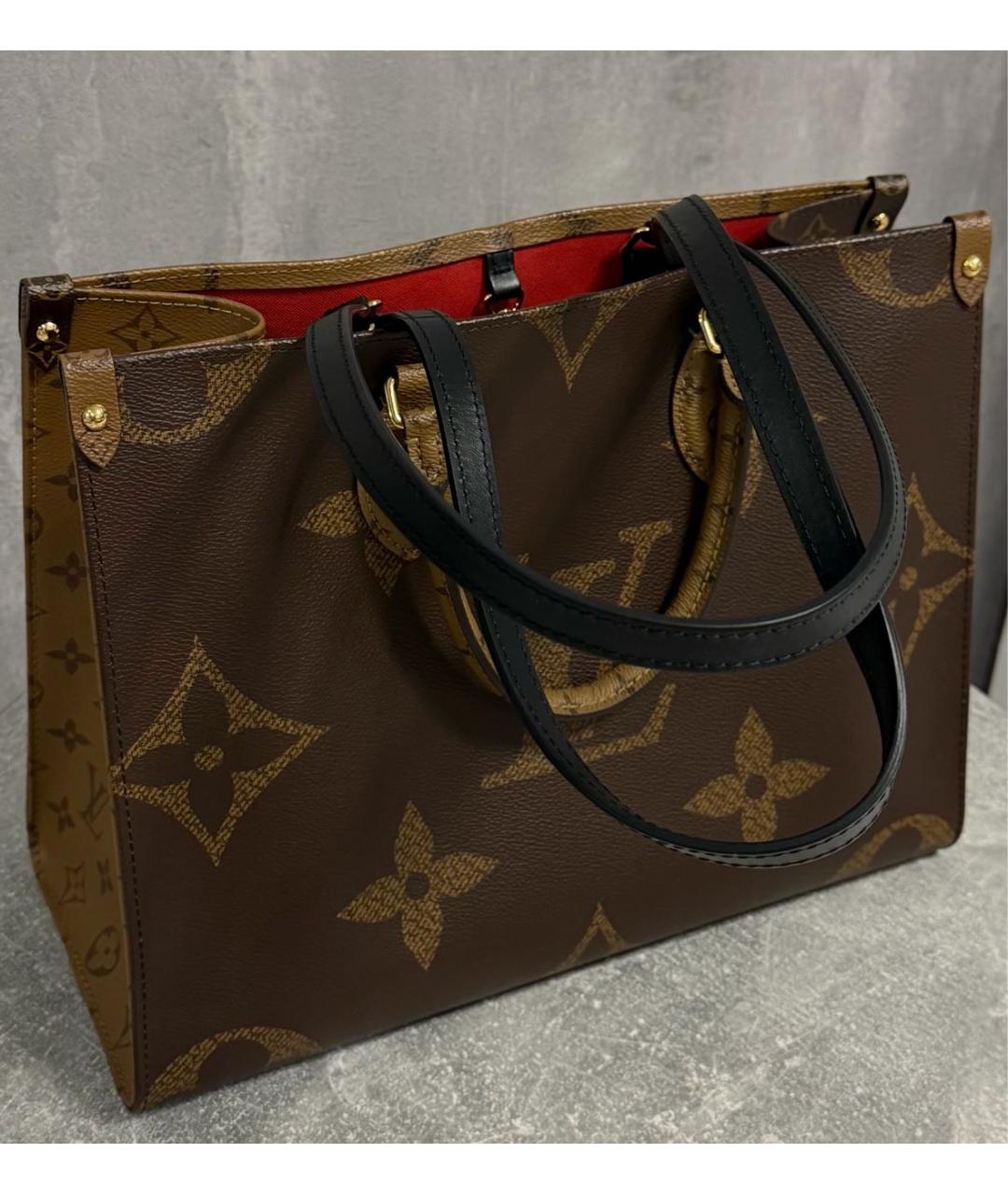 LOUIS VUITTON Коричневая сумка тоут, фото 6