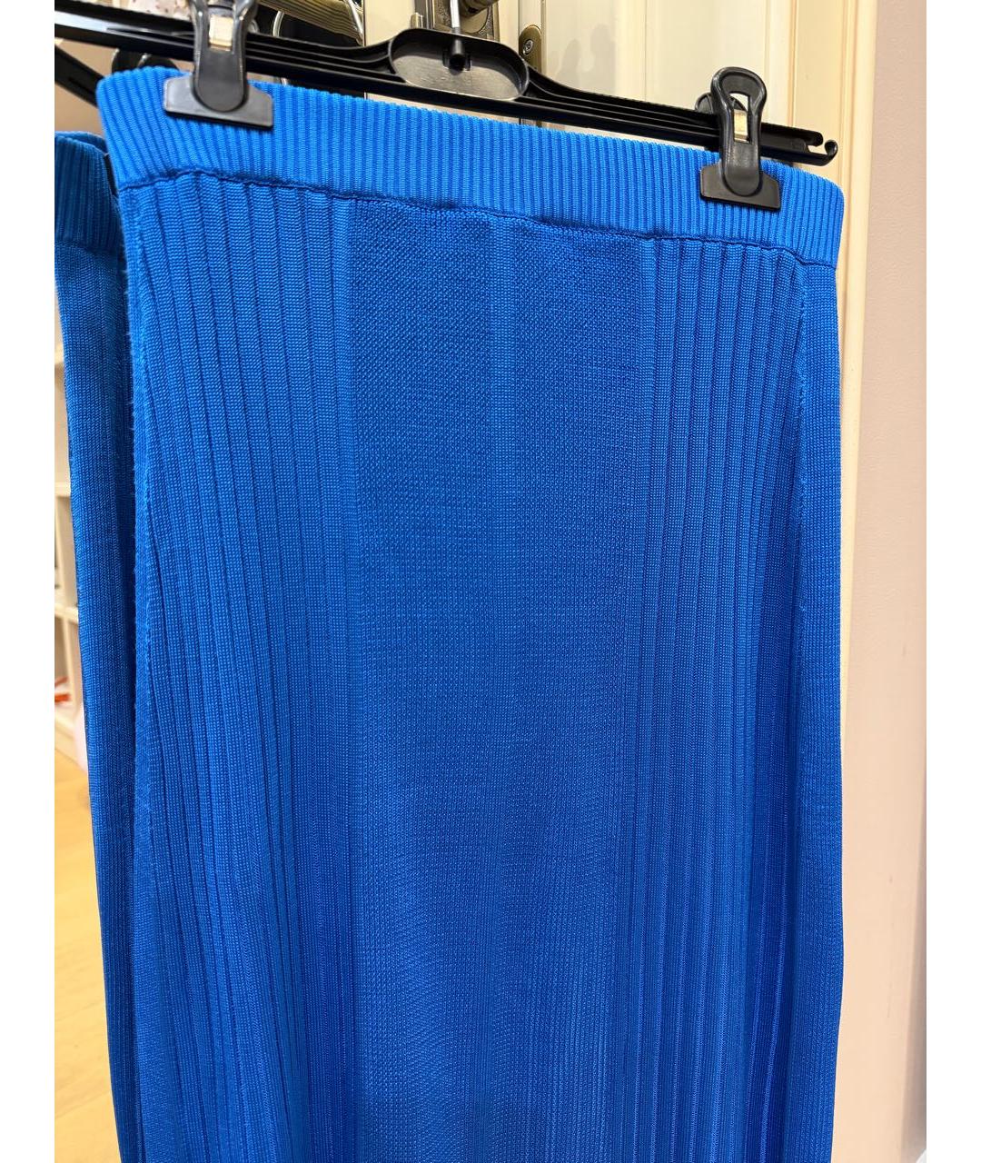 JIL SANDER Синий вискозный костюм с юбками, фото 4