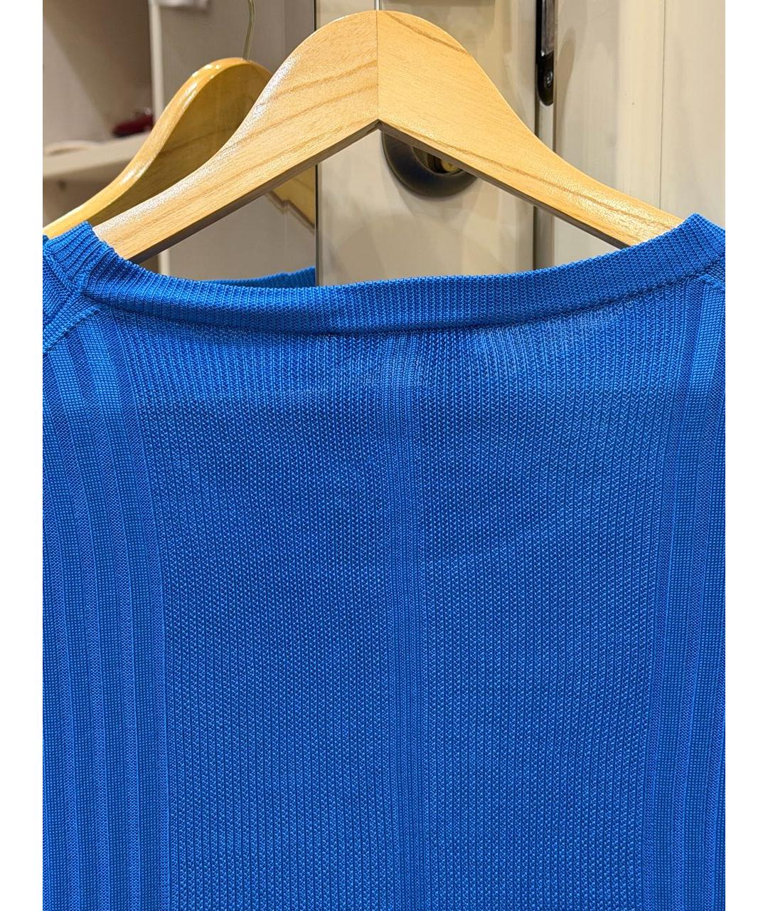 JIL SANDER Синий вискозный костюм с юбками, фото 3