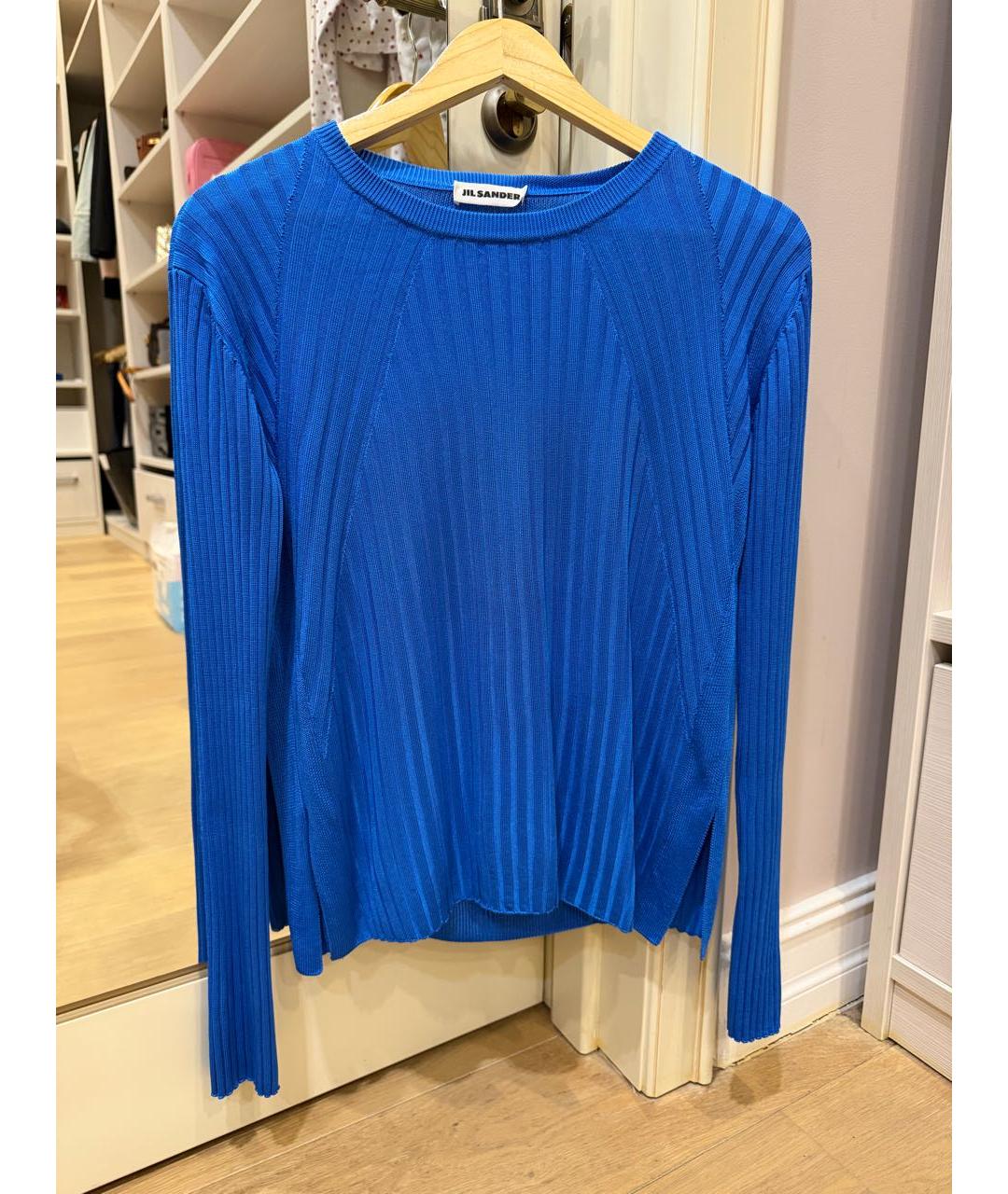 JIL SANDER Синий вискозный костюм с юбками, фото 5