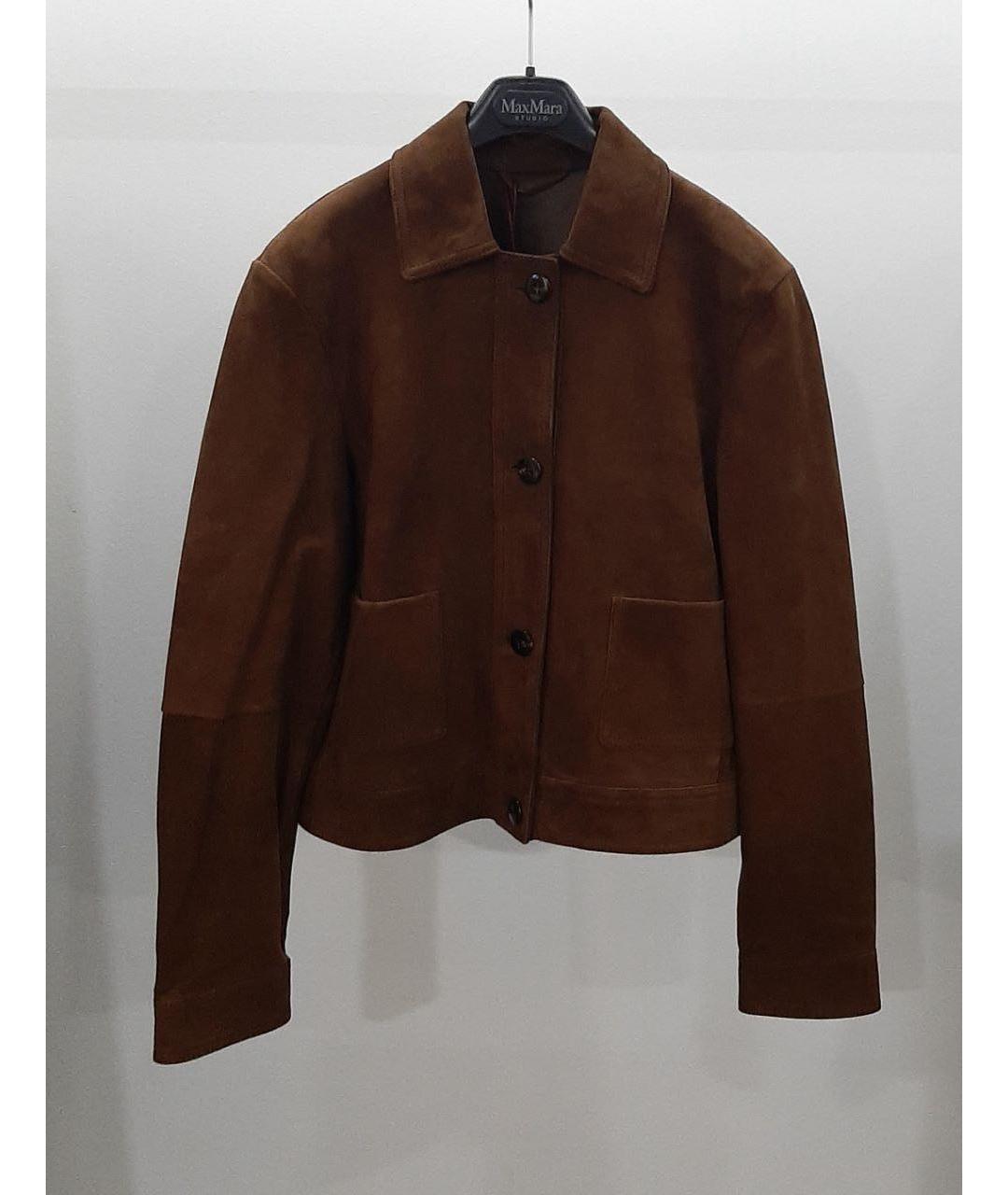 MAX MARA STUDIO Коричневая куртка, фото 3