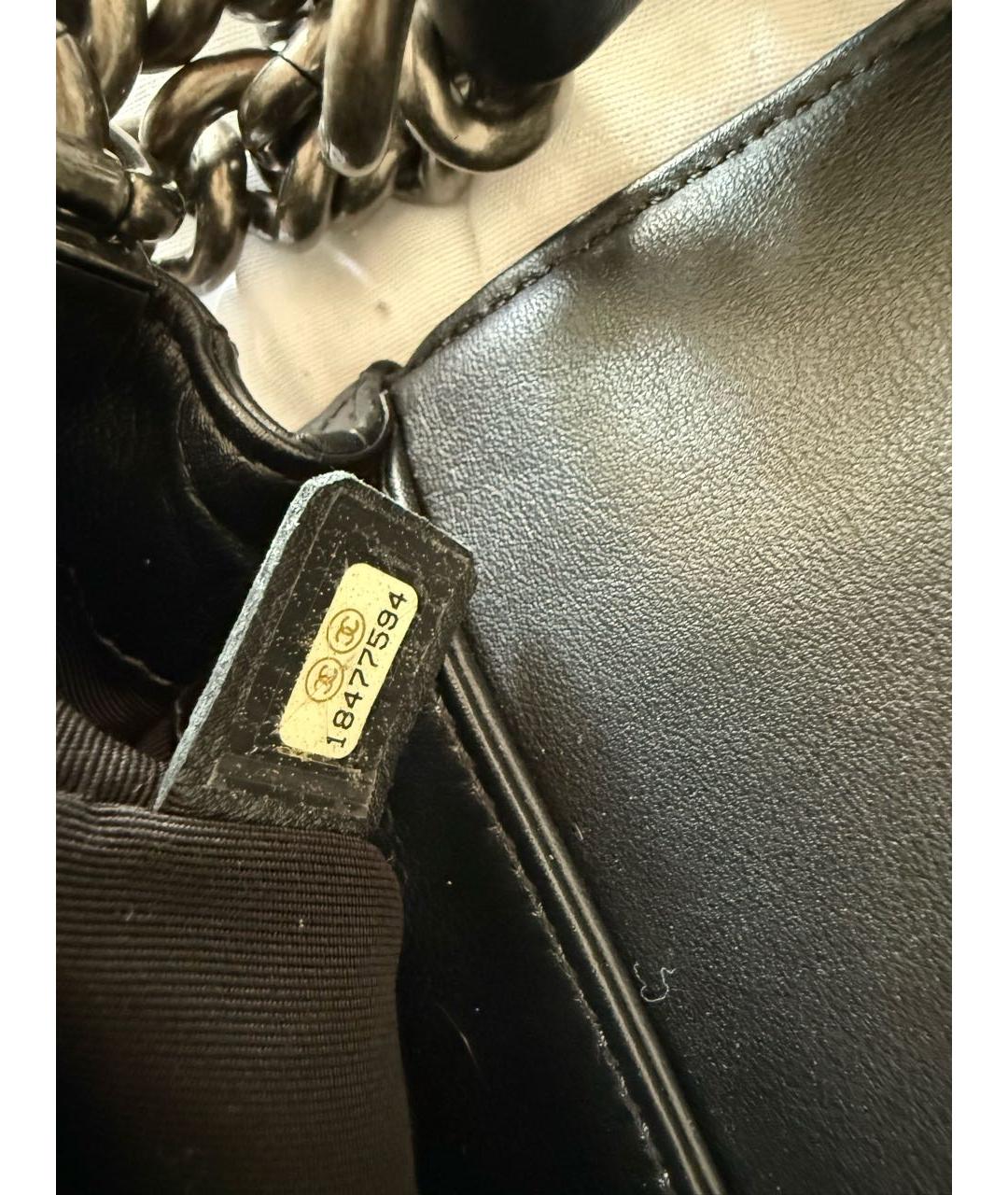 CHANEL Черная кожаная сумка через плечо, фото 3