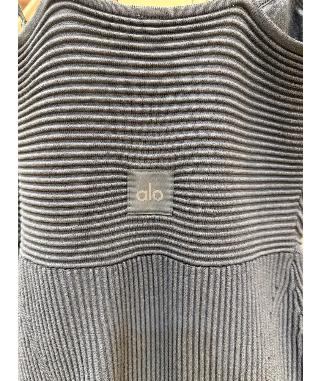 ALO YOGA Серое полиамидовое повседневное платье, фото 3