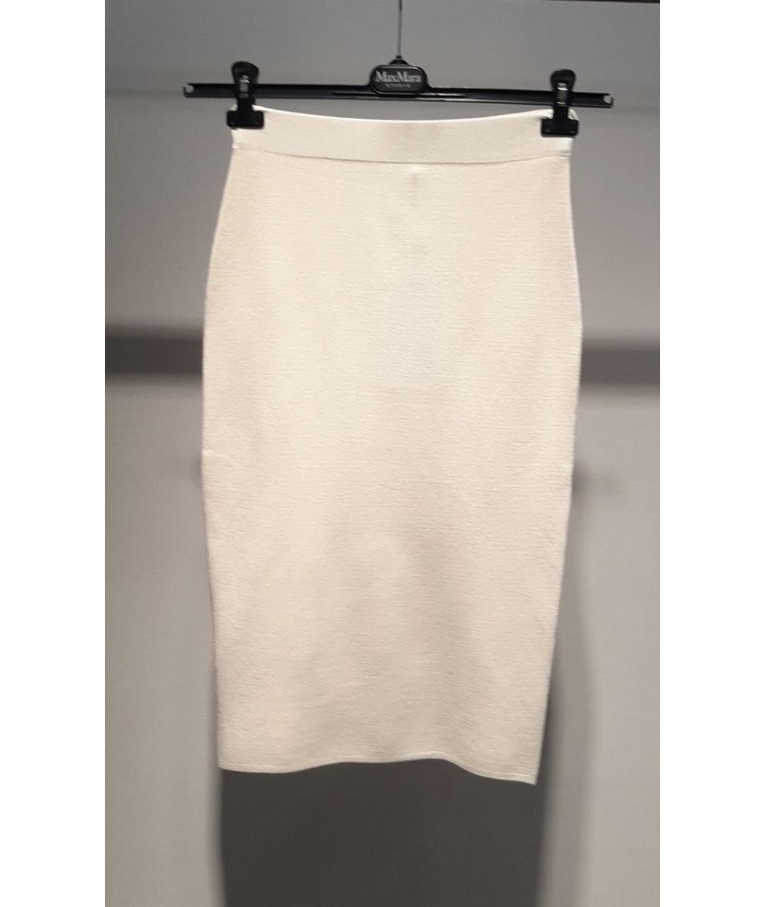 MAX MARA STUDIO Бежевая вискозная юбка миди, фото 2