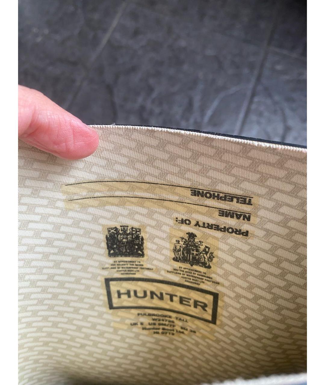 HUNTER Черные резиновые сапоги, фото 3