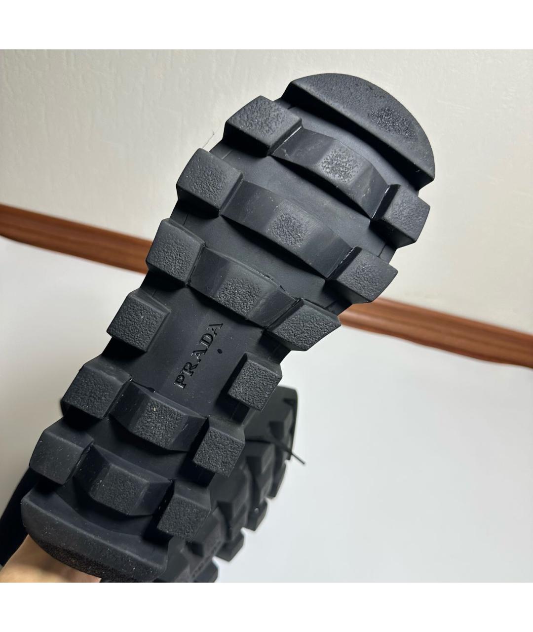 PRADA Черные кожаные высокие ботинки, фото 8