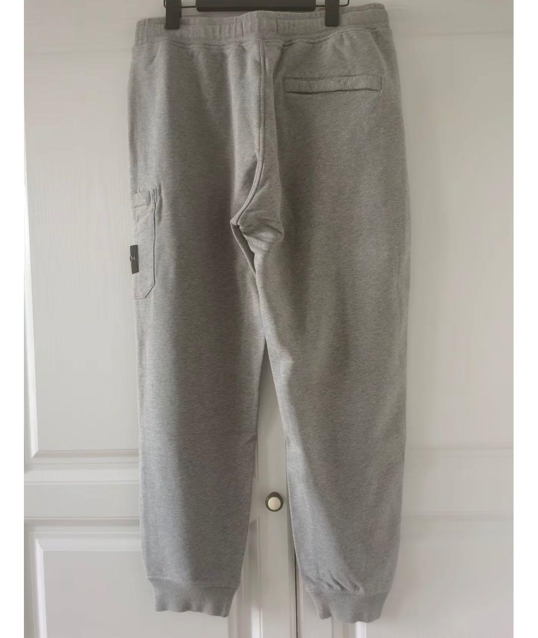 STONE ISLAND Серые повседневные брюки, фото 3