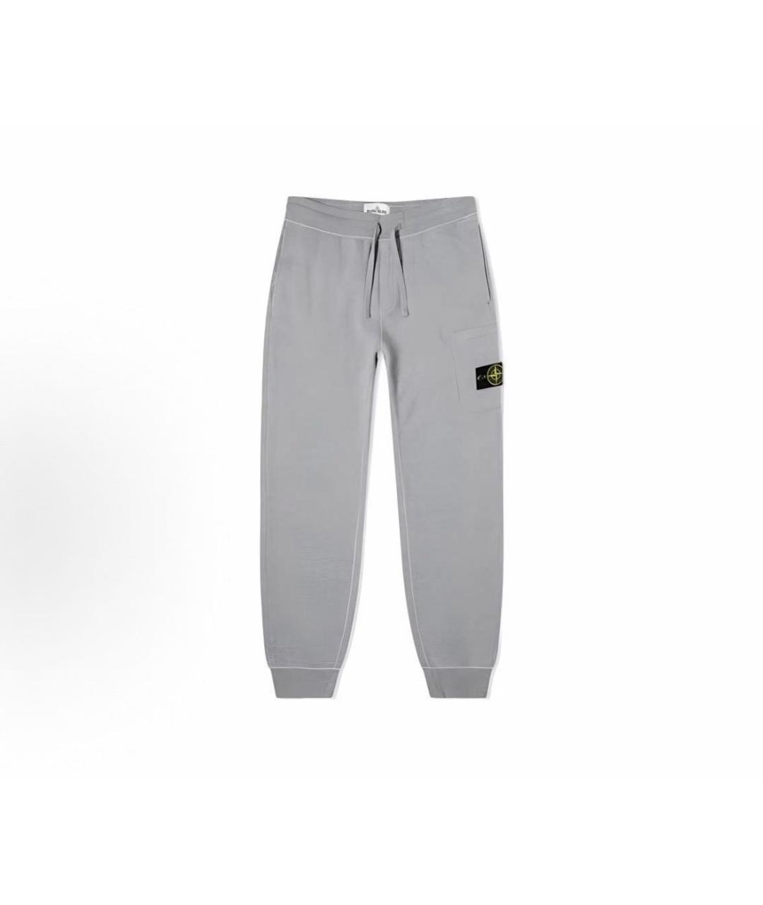 STONE ISLAND Серые повседневные брюки, фото 4