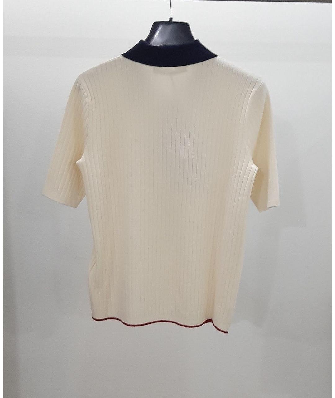 MAX MARA STUDIO Бежевая футболка, фото 3