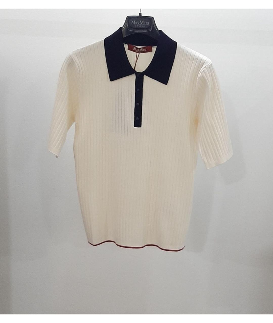 MAX MARA STUDIO Бежевая футболка, фото 2