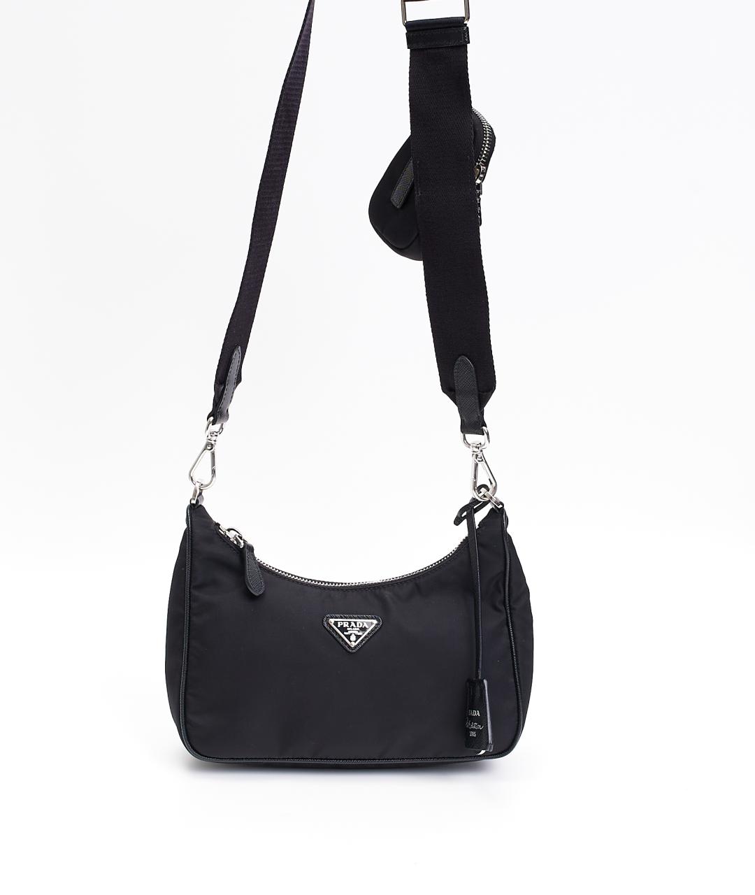 PRADA Черная тканевая сумка через плечо, фото 2