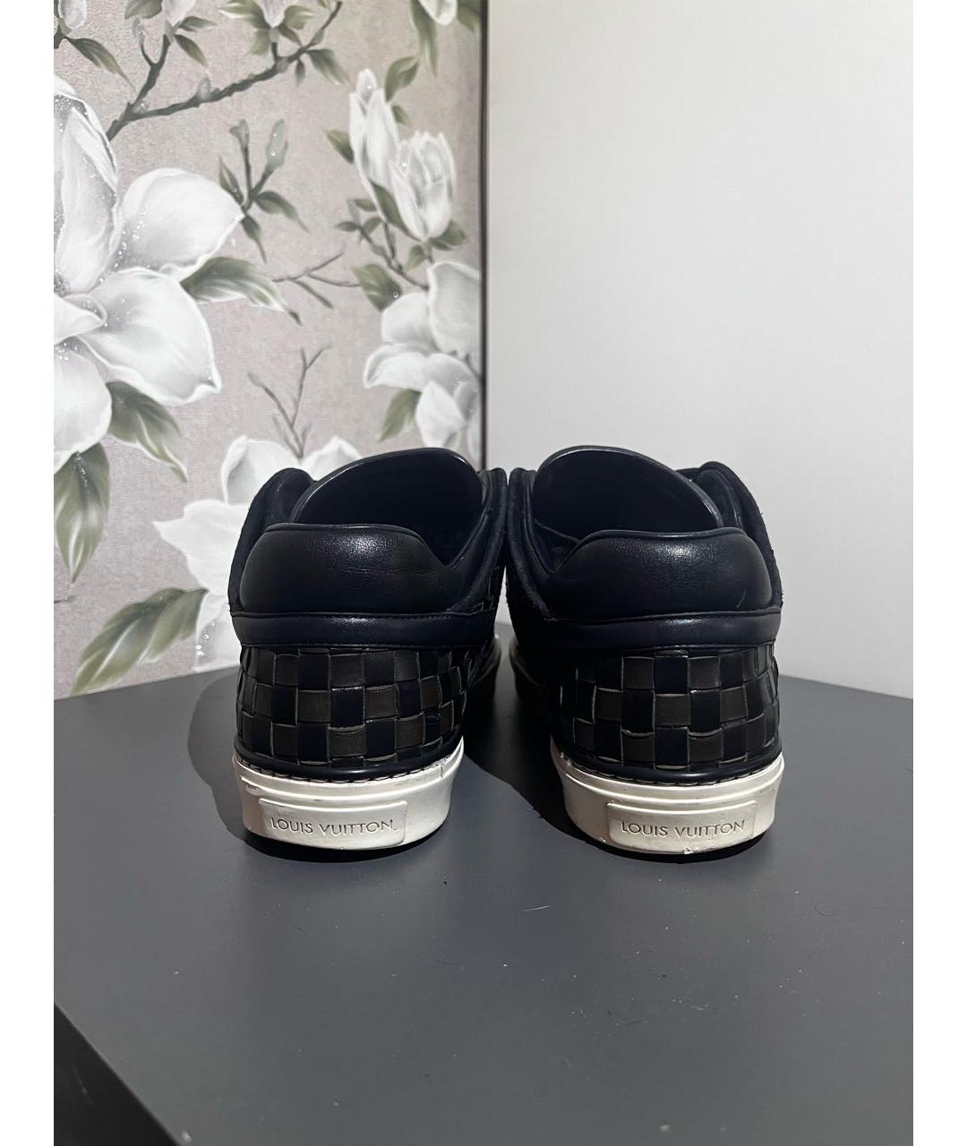 LOUIS VUITTON Черные низкие кроссовки / кеды, фото 3