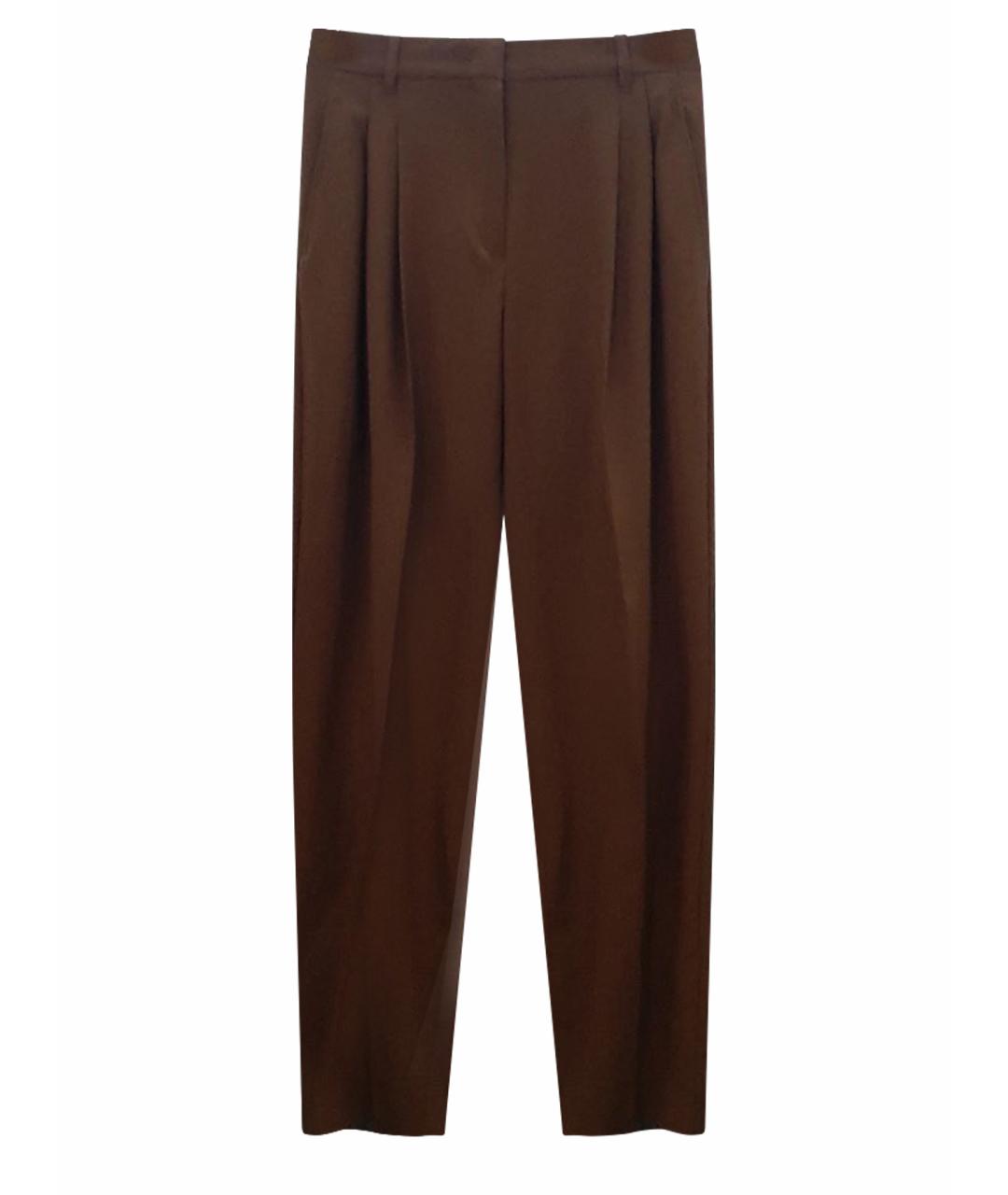 MAX MARA STUDIO Коричневые прямые брюки, фото 1