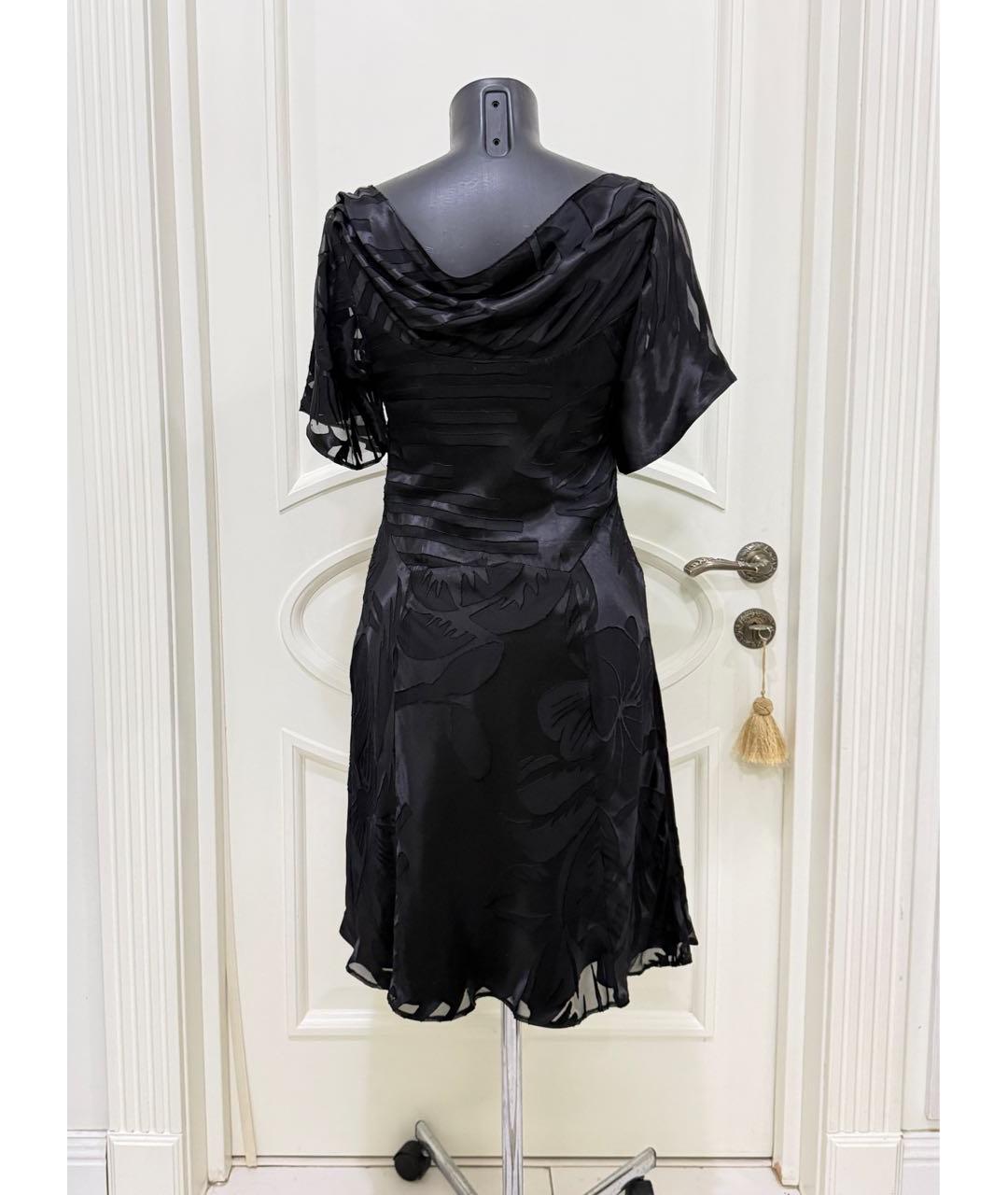 JOHN GALLIANO Черное шелковое коктейльное платье, фото 8