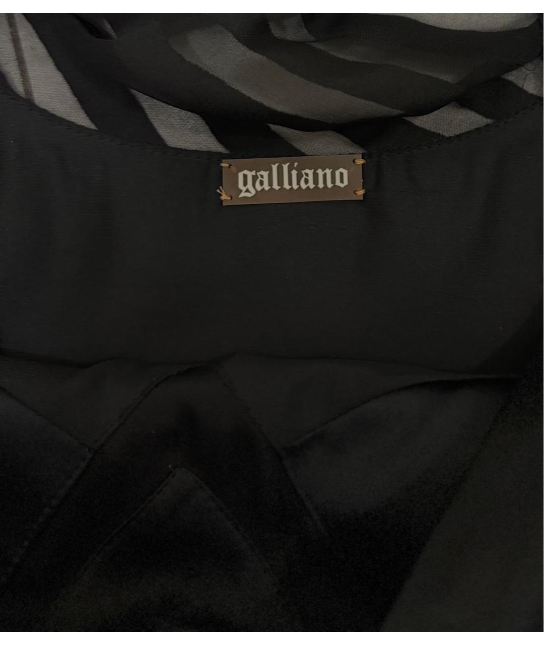 JOHN GALLIANO Черное шелковое коктейльное платье, фото 5