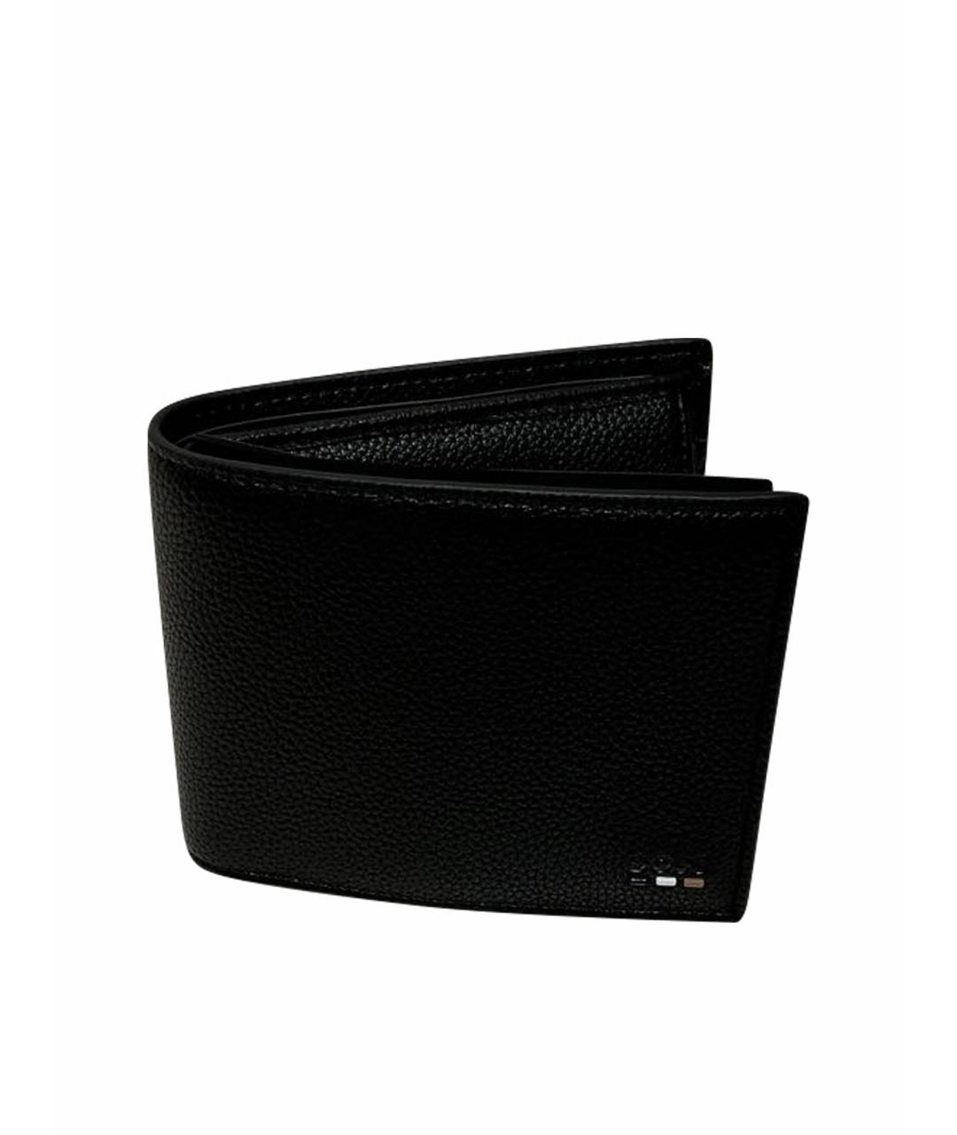 HUGO BOSS Черный кожаный кошелек, фото 1