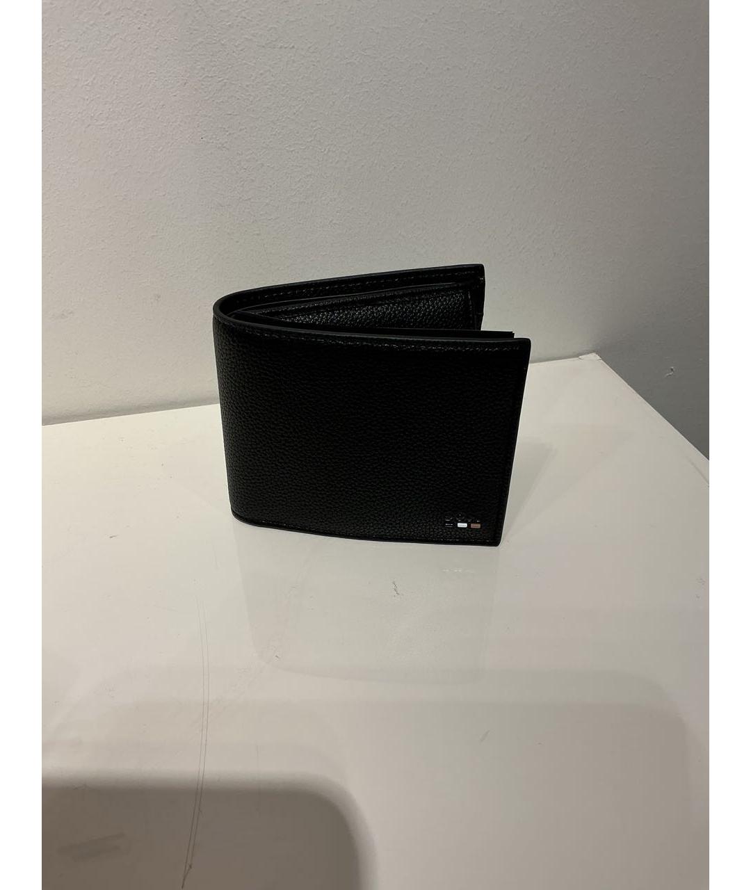 HUGO BOSS Черный кожаный кошелек, фото 4