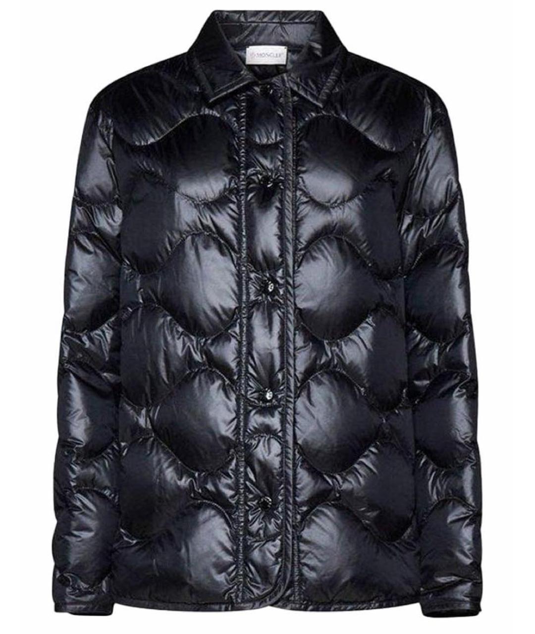 MONCLER Черный полиамидовый пуховик, фото 1