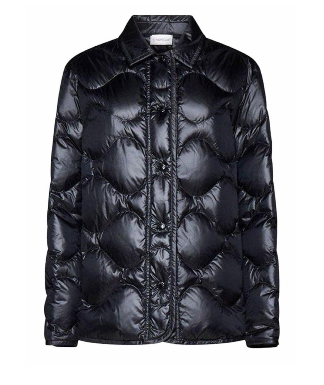 MONCLER Черный полиамидовый пуховик, фото 5