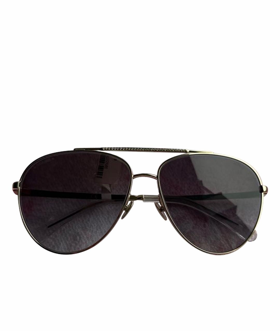 CHANEL Золотые металлические солнцезащитные очки, фото 10