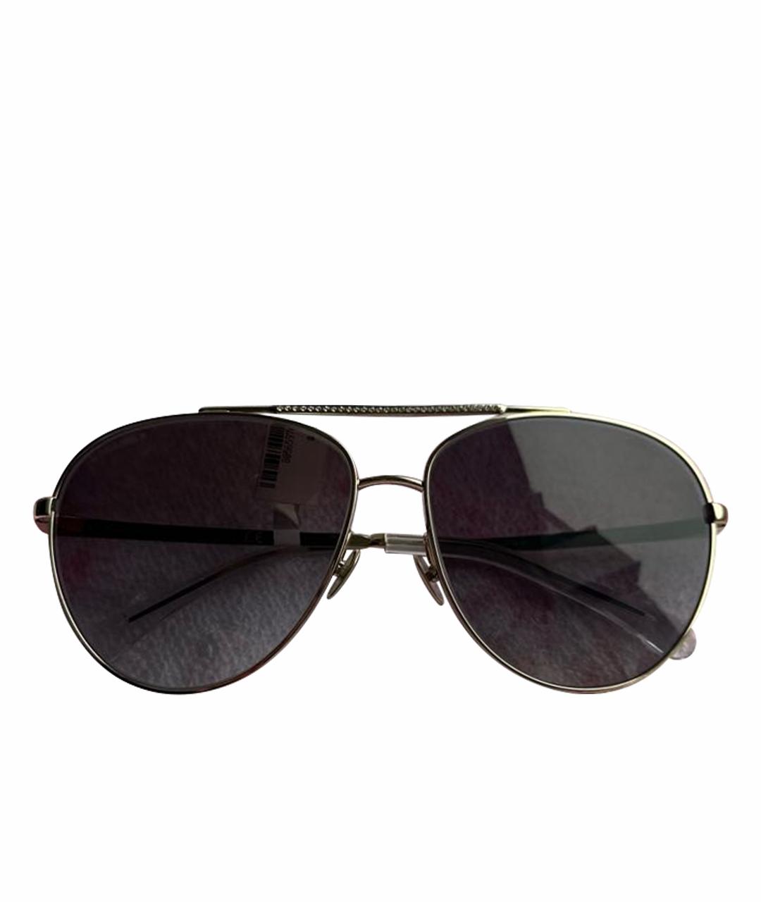 CHANEL Золотые металлические солнцезащитные очки, фото 1