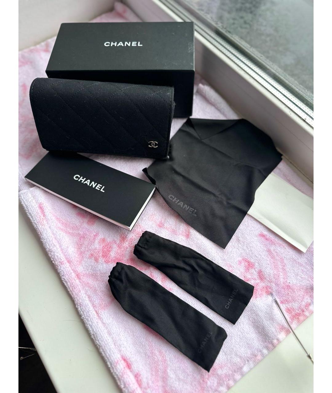 CHANEL Золотые металлические солнцезащитные очки, фото 4