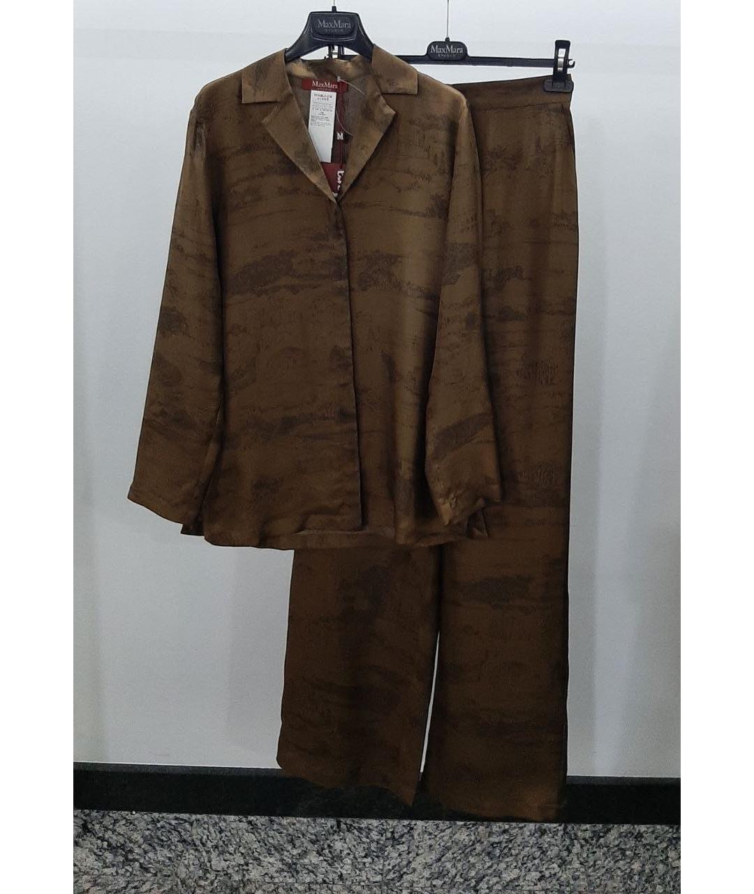 MAX MARA STUDIO Коричневый костюм с брюками, фото 2
