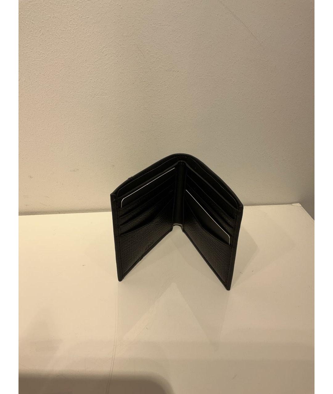 HUGO BOSS Черный кожаный кошелек, фото 2