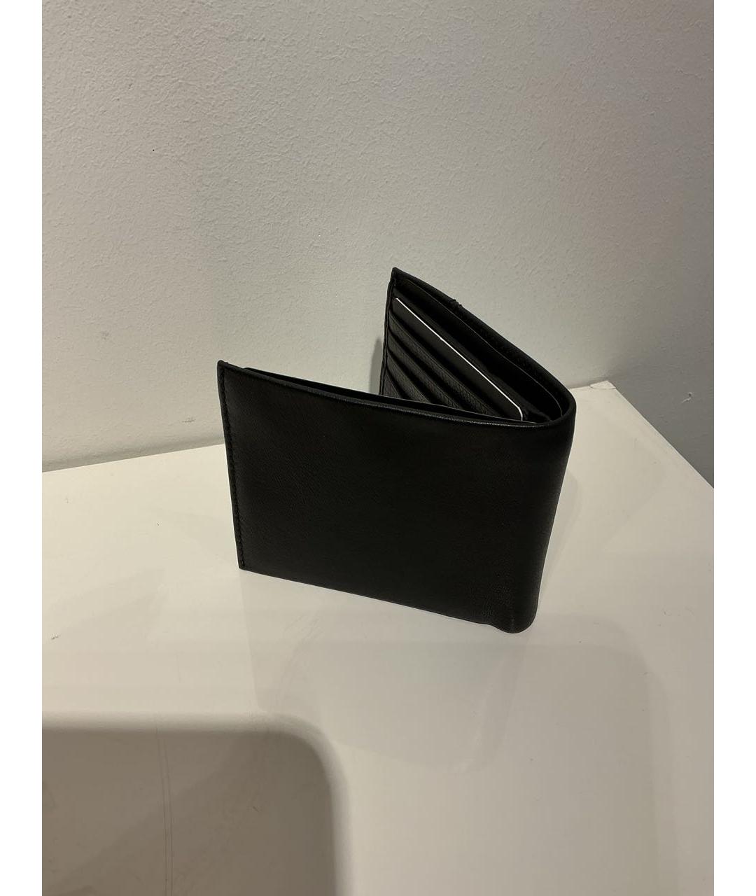 HUGO BOSS Черный кожаный кошелек, фото 3