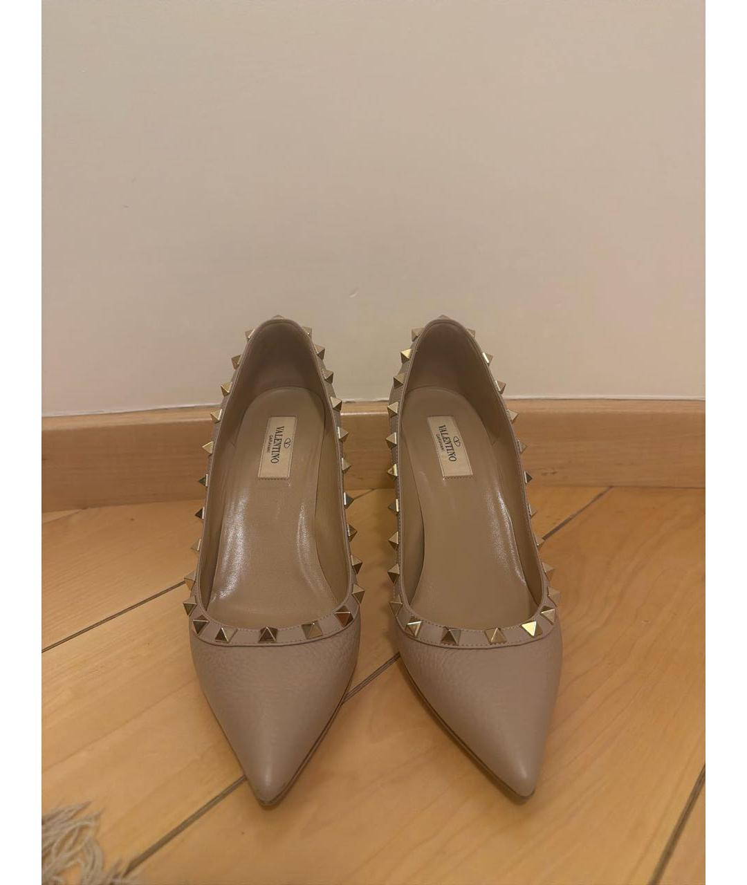 VALENTINO Бежевые кожаные туфли, фото 2