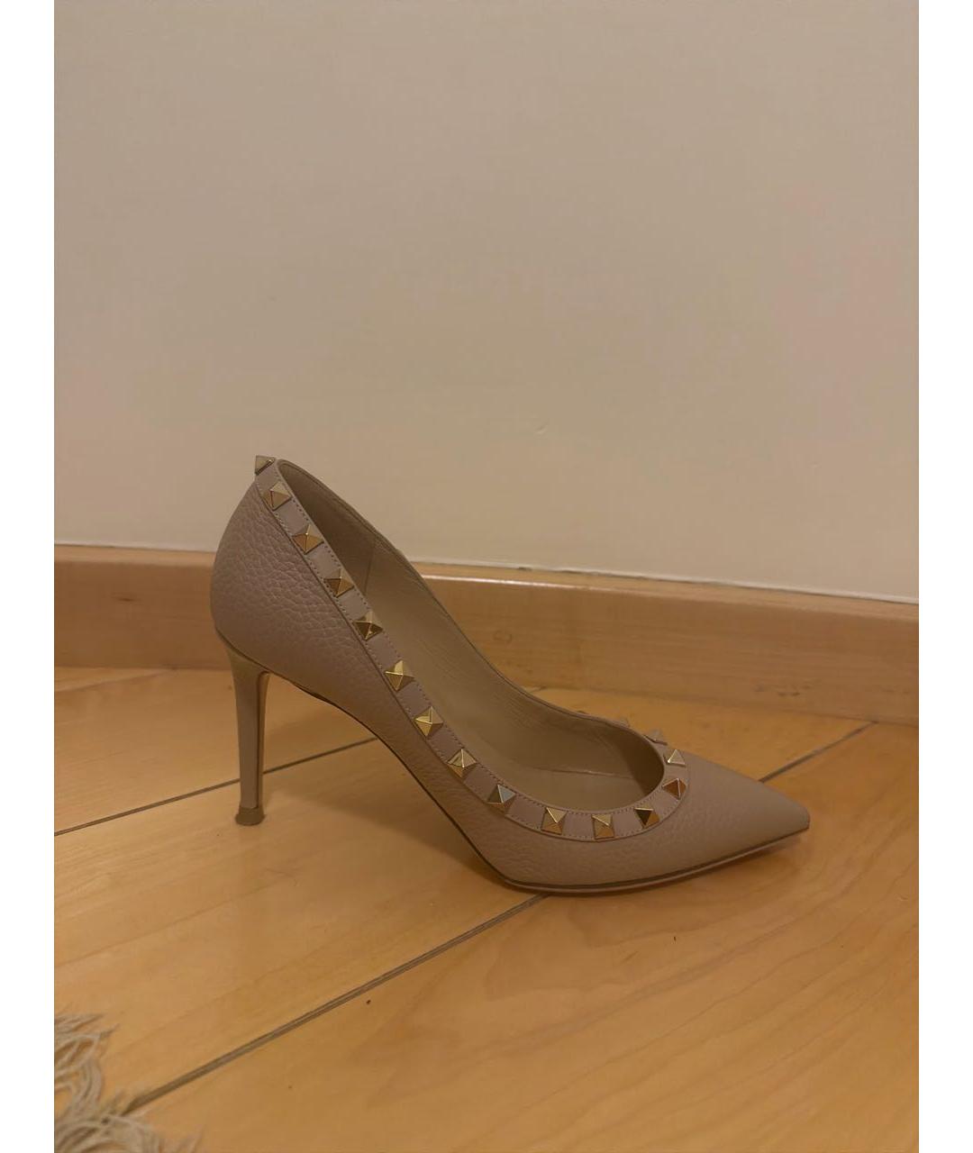 VALENTINO Бежевые кожаные туфли, фото 7