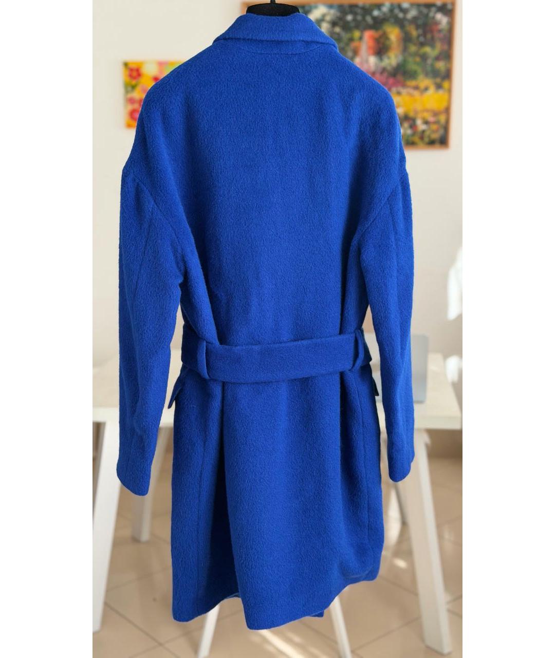MSGM Синее шерстяное пальто, фото 3