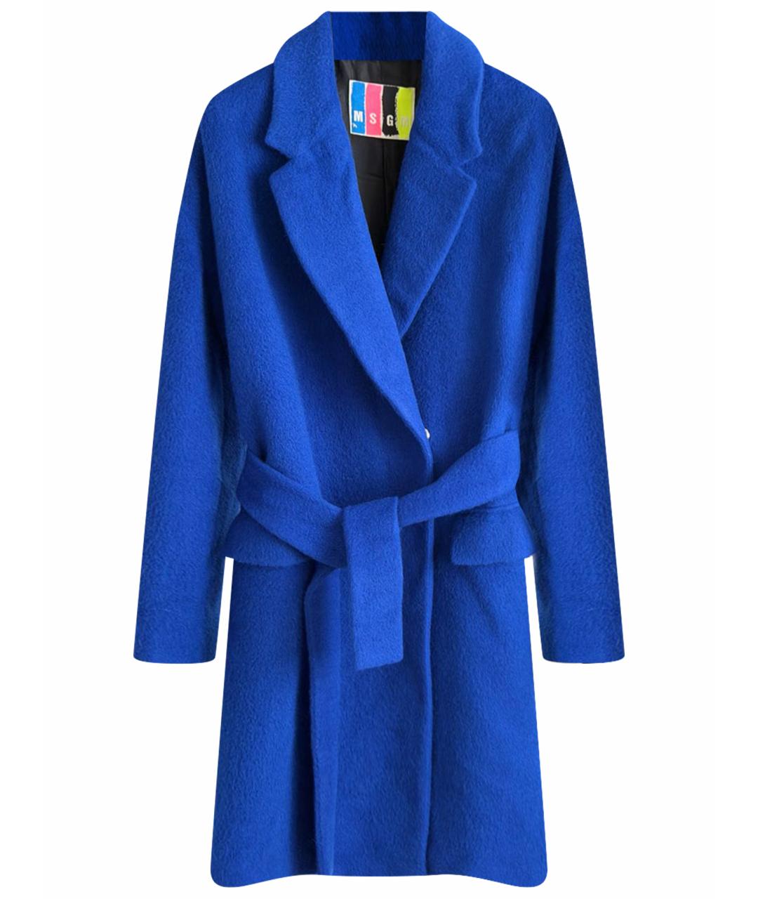 MSGM Синее шерстяное пальто, фото 1