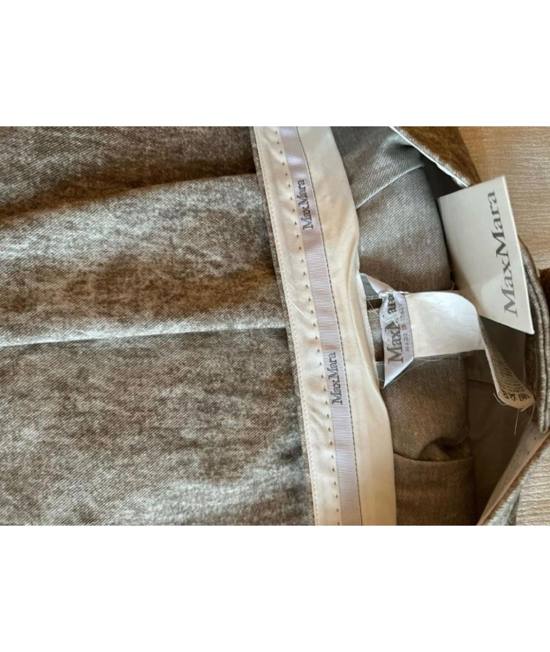 'S MAX MARA Коричневая хлопковая юбка миди, фото 4