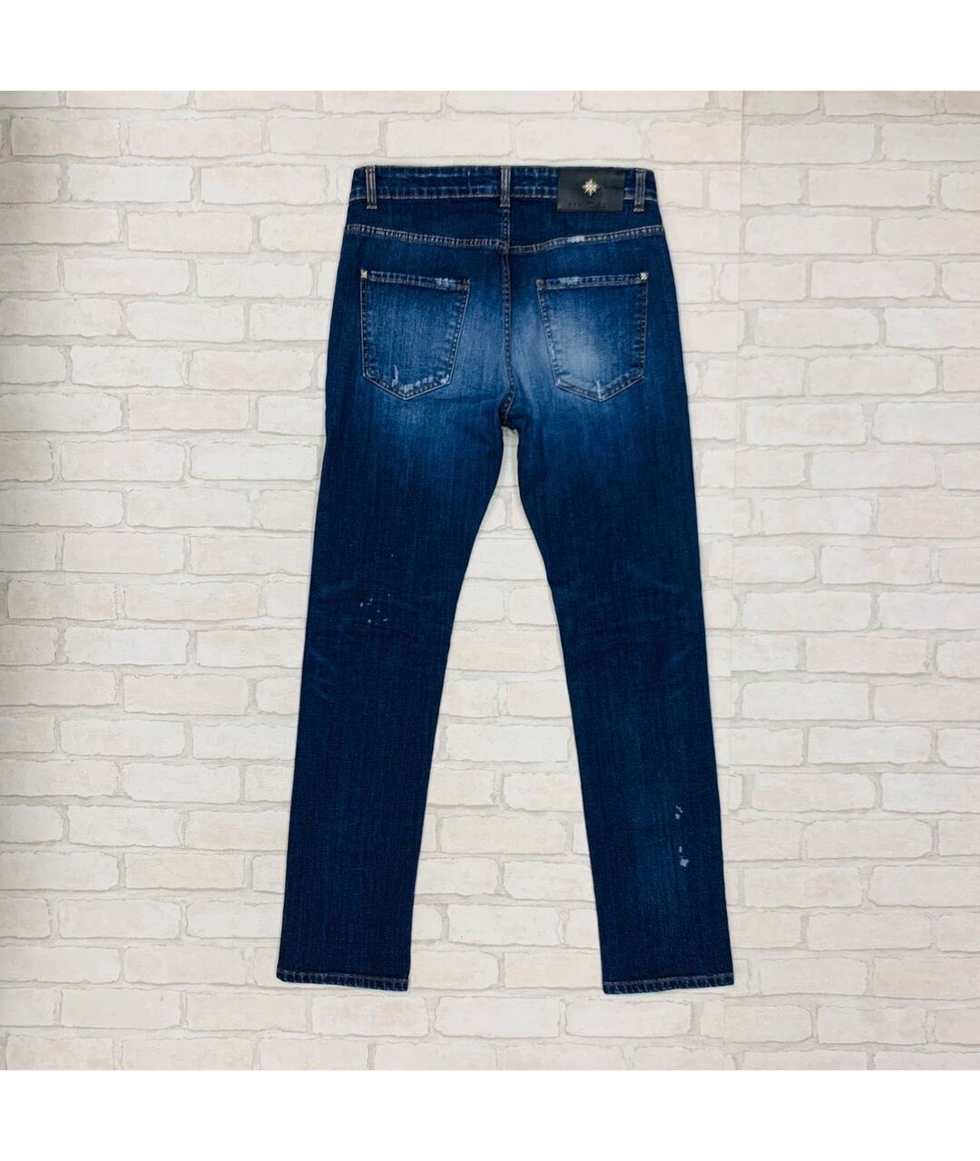 JOHN RICHMOND Синие хлопковые джинсы скинни, фото 2